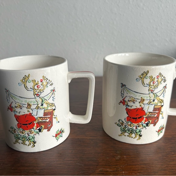 Brinns Rare Vintage 9 Piece Tea/ Coffee Set Christmas Santa Holiday Whimsical - Picture 6 of 14